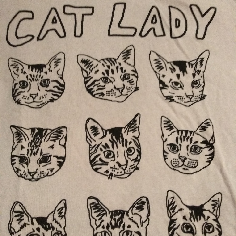 **SUPER CUTE** Cat Lady Tee